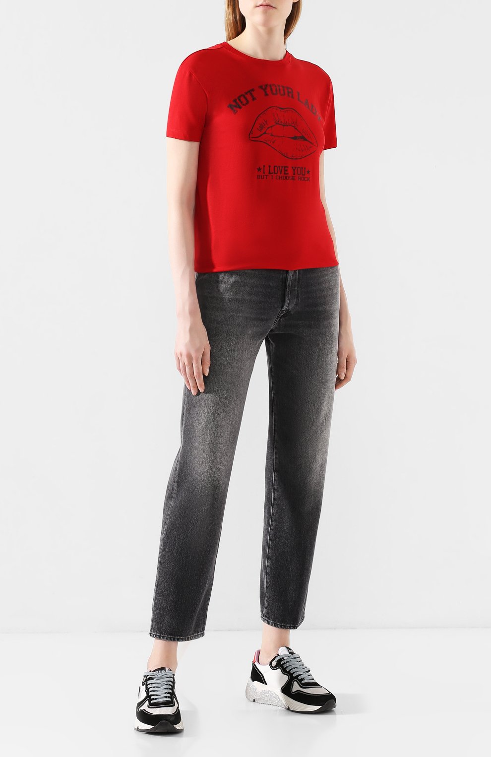 Хлопковая футболка REDVALENTINO красного цвета по цене 16650 руб., арт. SR0MG02Q/4PJ, фото 2 Хлопковая футболка REDVALENTINO, арт. SR0MG02Q/4PJ, фото 2