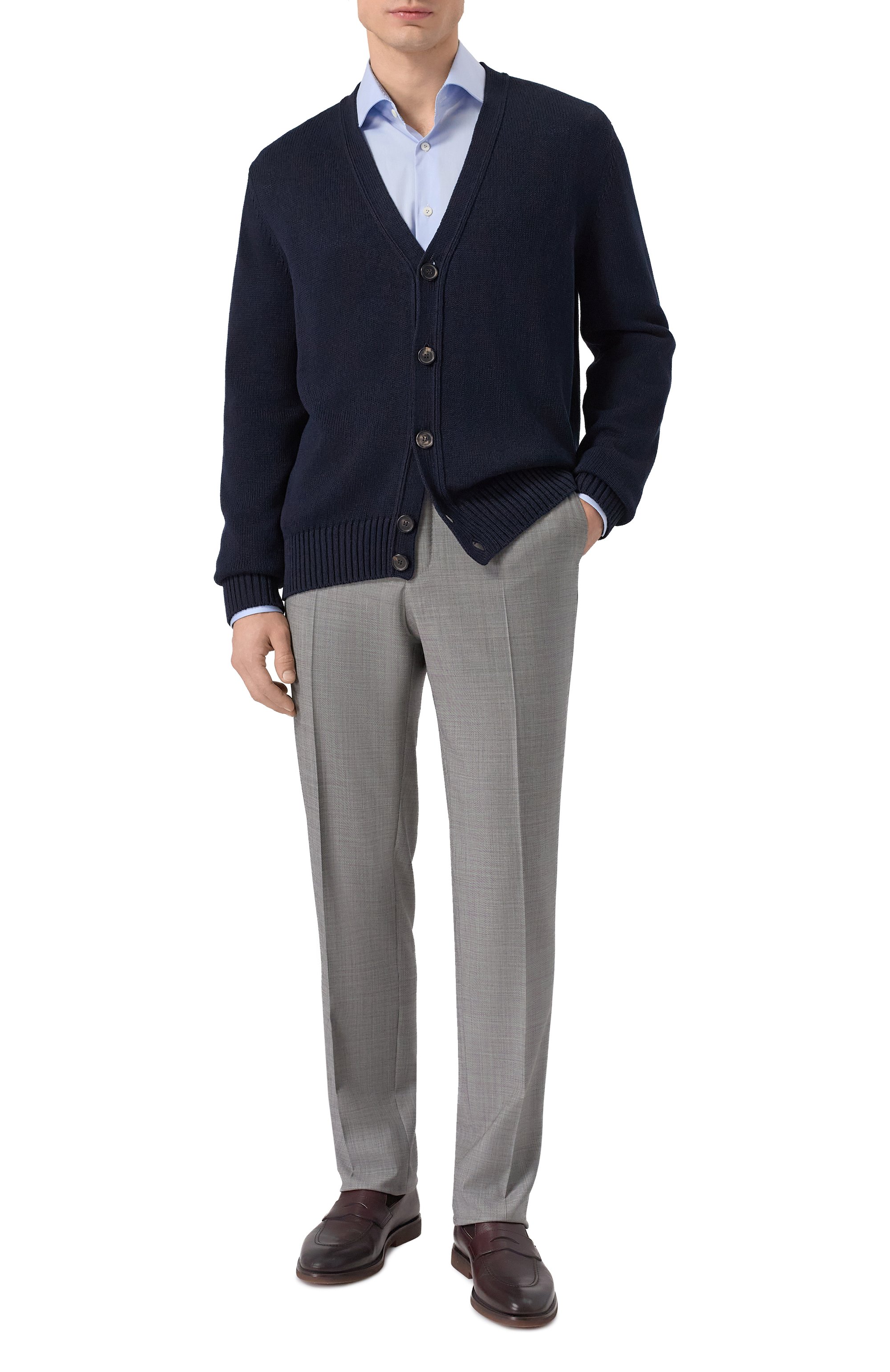 Шерстяные брюки CORNELIANI серого цвета по цене 54850 руб., арт. 275B01/2717087, фото 2 Шерстяные брюки CORNELIANI, арт. 275B01/2717087, фото 2