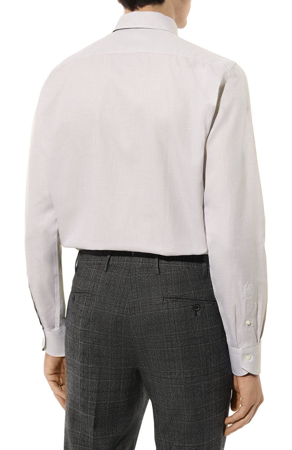 Сорочка из хлопка и льна CANALI, арт. N798/GR03205, фото 5