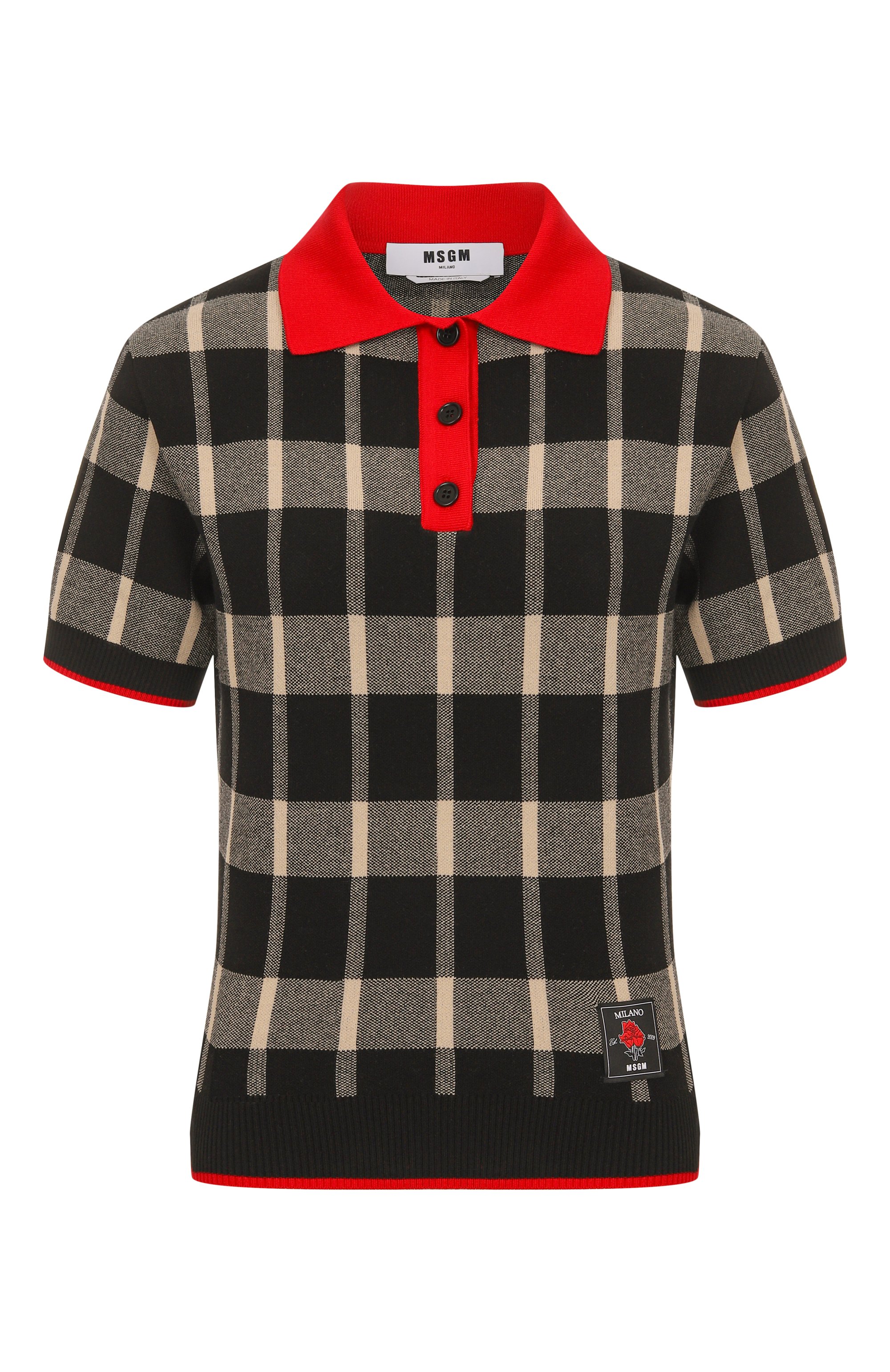 Поло из вискозы MSGM, арт. 3941MDM198/257775, фото 1