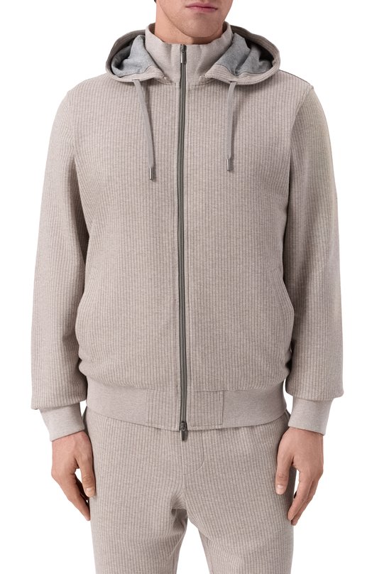 Хлопковая толстовка Andrea Campagna 19M407.GZ00.CAMP./52 Бежевый  19M407.GZ00.CAMP./52 Фото 3