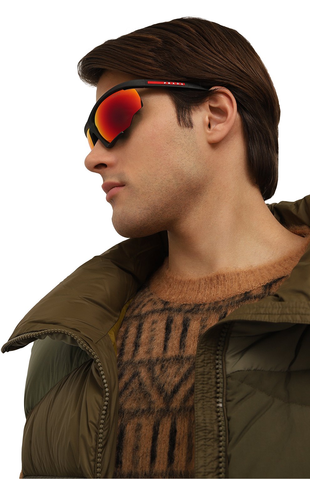 Солнцезащитные очки PRADA LINEA ROSSA красного цвета по цене 65050 руб., арт. 07YS-DG010A, фото 2 Солнцезащитные очки PRADA LINEA ROSSA, арт. 07YS-DG010A, фото 2