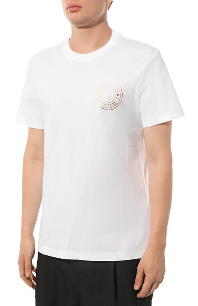 Хлопковая футболка VERSACE JEANS COUTURE, арт. 75GAHT06/CJ00T, фото 3