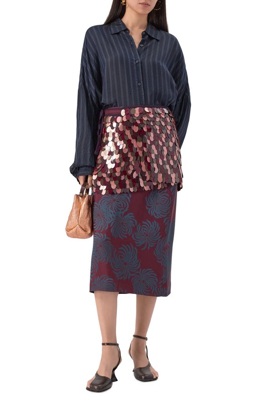 Юбка из вискозы Dries Van Noten 010602-2317-358 Разноцветный  010602-2317-358 Фото 2