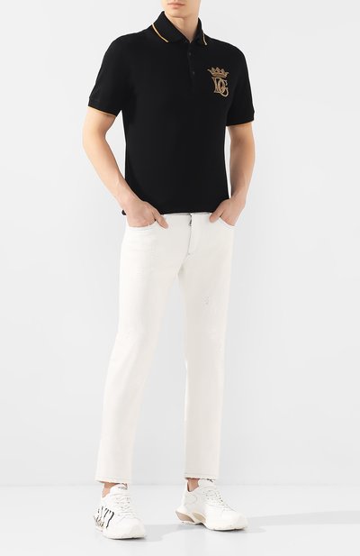 Хлопковое поло DOLCE & GABBANA, арт. G8LB0Z/G7WDB, фото 2