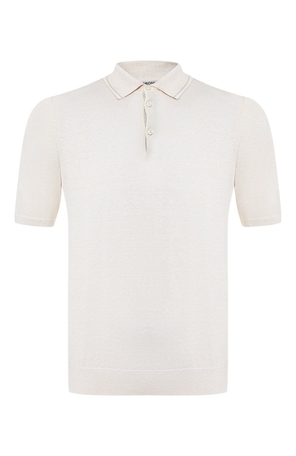Поло изо льна и хлопка FIORONI белого цвета по цене 43950 руб., арт. MK20701C1, фото 1 Поло изо льна и хлопка FIORONI, арт. MK20701C1, фото 1