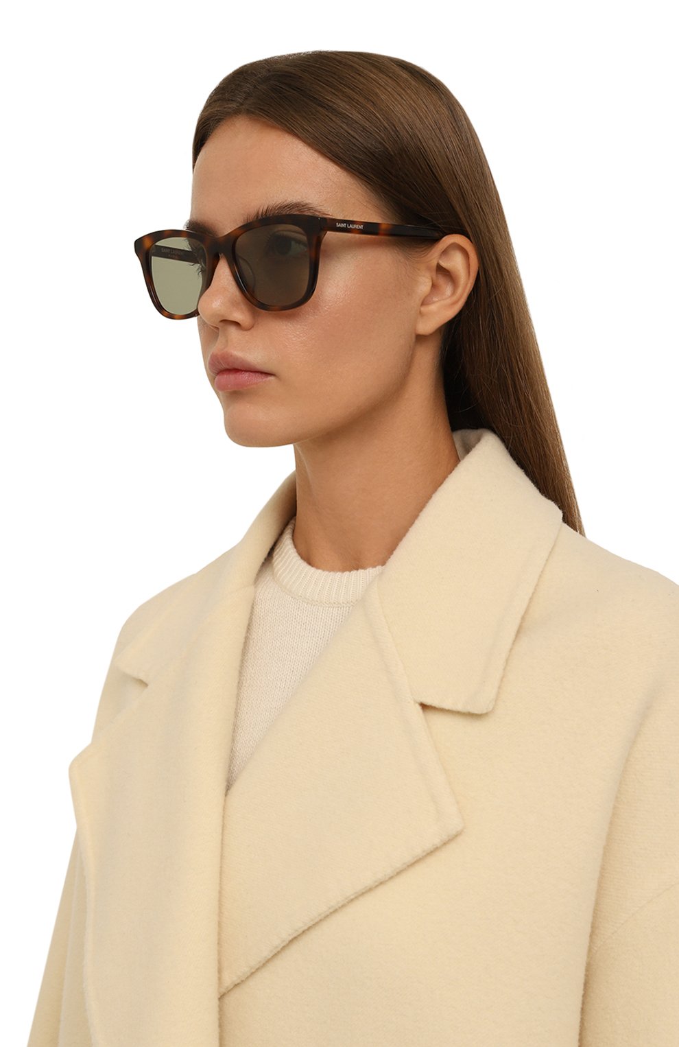 Солнцезащитные очки SAINT LAURENT коричневого цвета по цене 27600 руб., арт. SL 587/K 002, фото 2 Солнцезащитные очки SAINT LAURENT, арт. SL 587/K 002, фото 2