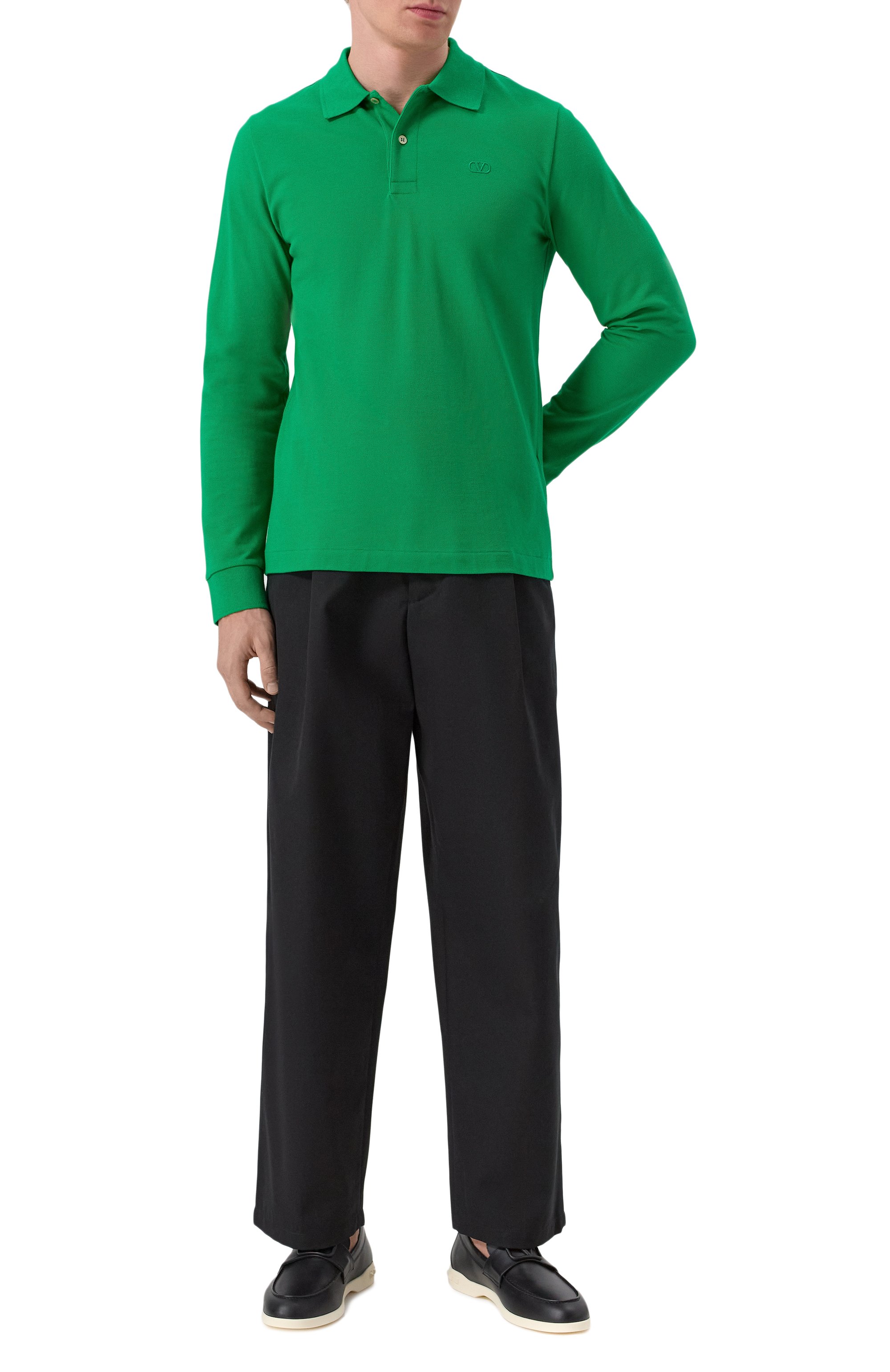 Хлопковое поло VALENTINO, арт. 6V3MH03X/AQ7, фото 2