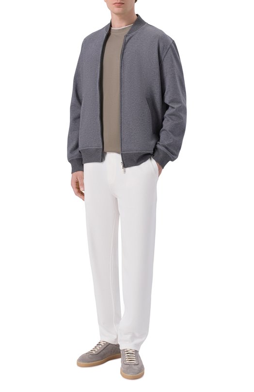 Хлопковая толстовка Brunello Cucinelli MW8639072G Серый  MW8639072G Фото 2