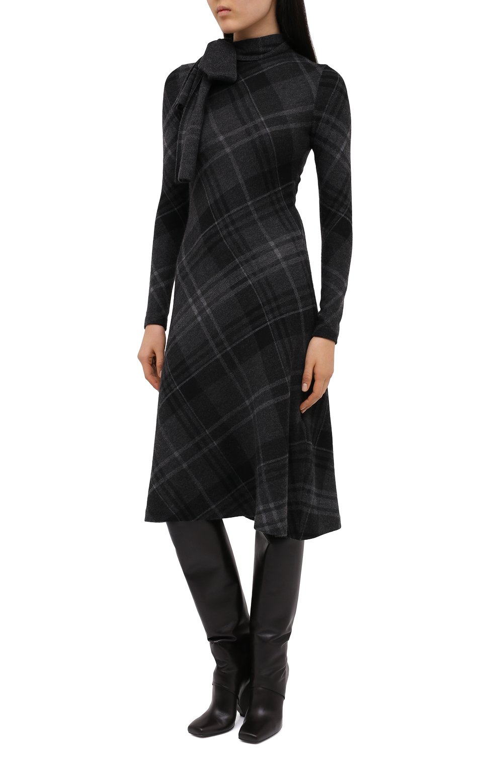 Кашемировое платье RALPH LAUREN темно-серого цвета по цене 428500 руб., арт. 290820300, фото 3 Кашемировое платье RALPH LAUREN, арт. 290820300, фото 3