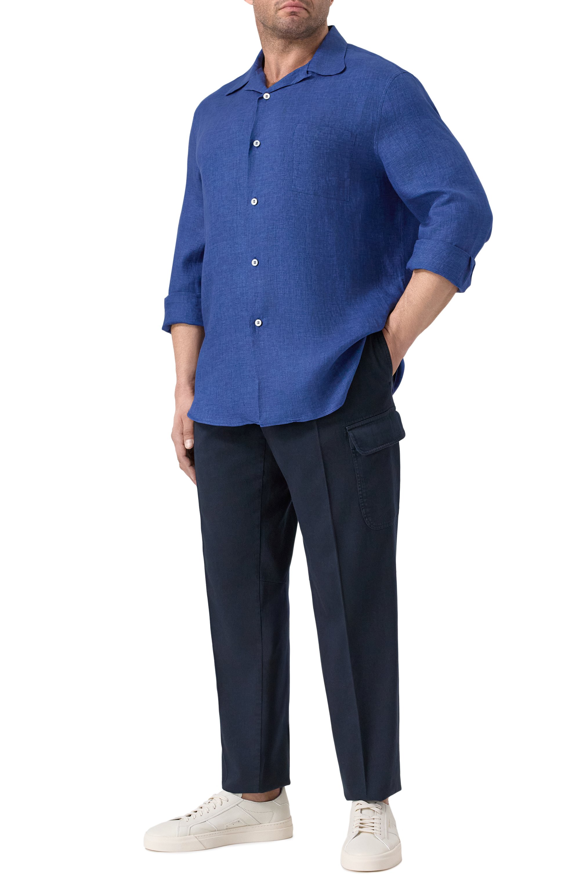 Льняная рубашка BRUNELLO CUCINELLI, арт. MM6950647, фото 2