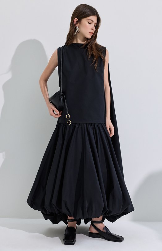 Хлопковое платье Balenciaga 872120/TRM28 Чёрный  872120/TRM28 Фото 4