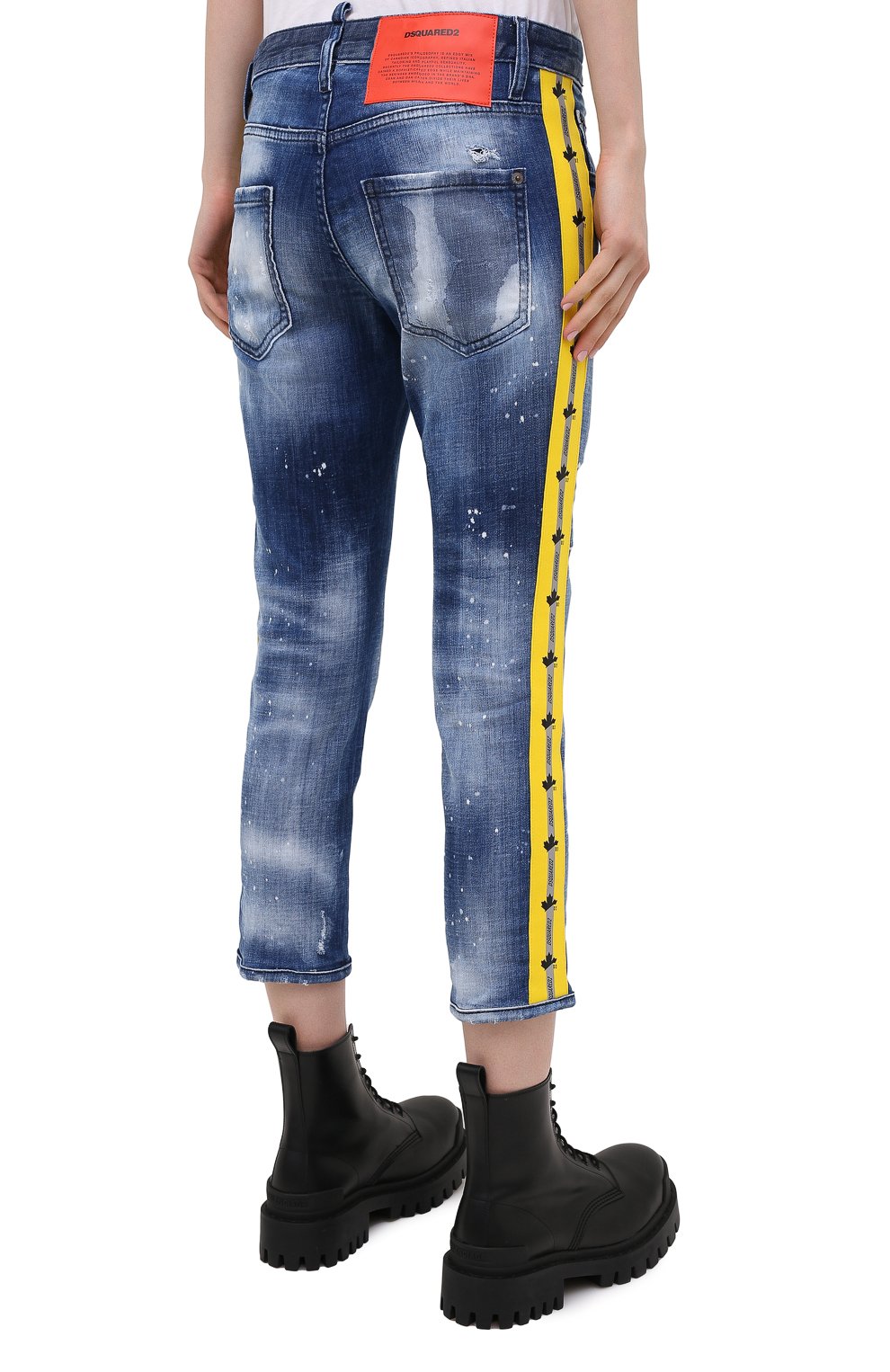 Джинсы DSQUARED2 темно-синего цвета по цене 62300 руб., арт. S75LB0461/S30342, фото 4 Джинсы DSQUARED2, арт. S75LB0461/S30342, фото 4