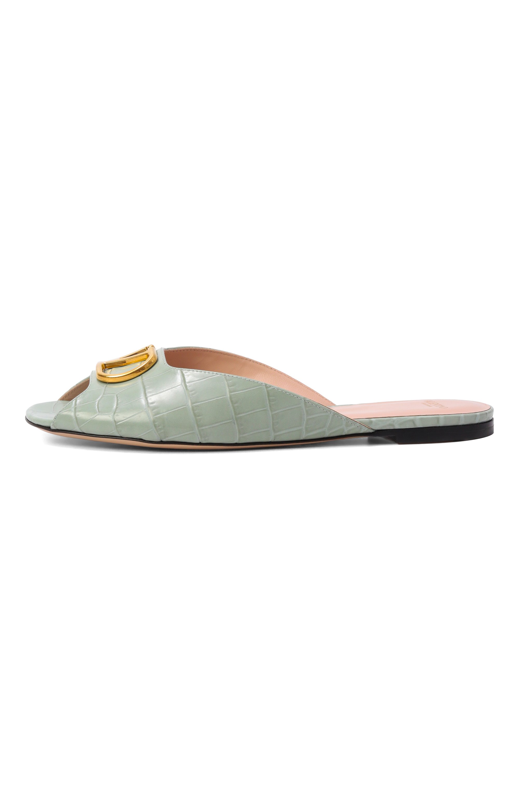 Кожаные шлепанцы vlogo signature VALENTINO, арт. 8W0S0PI7/LUR, фото 4