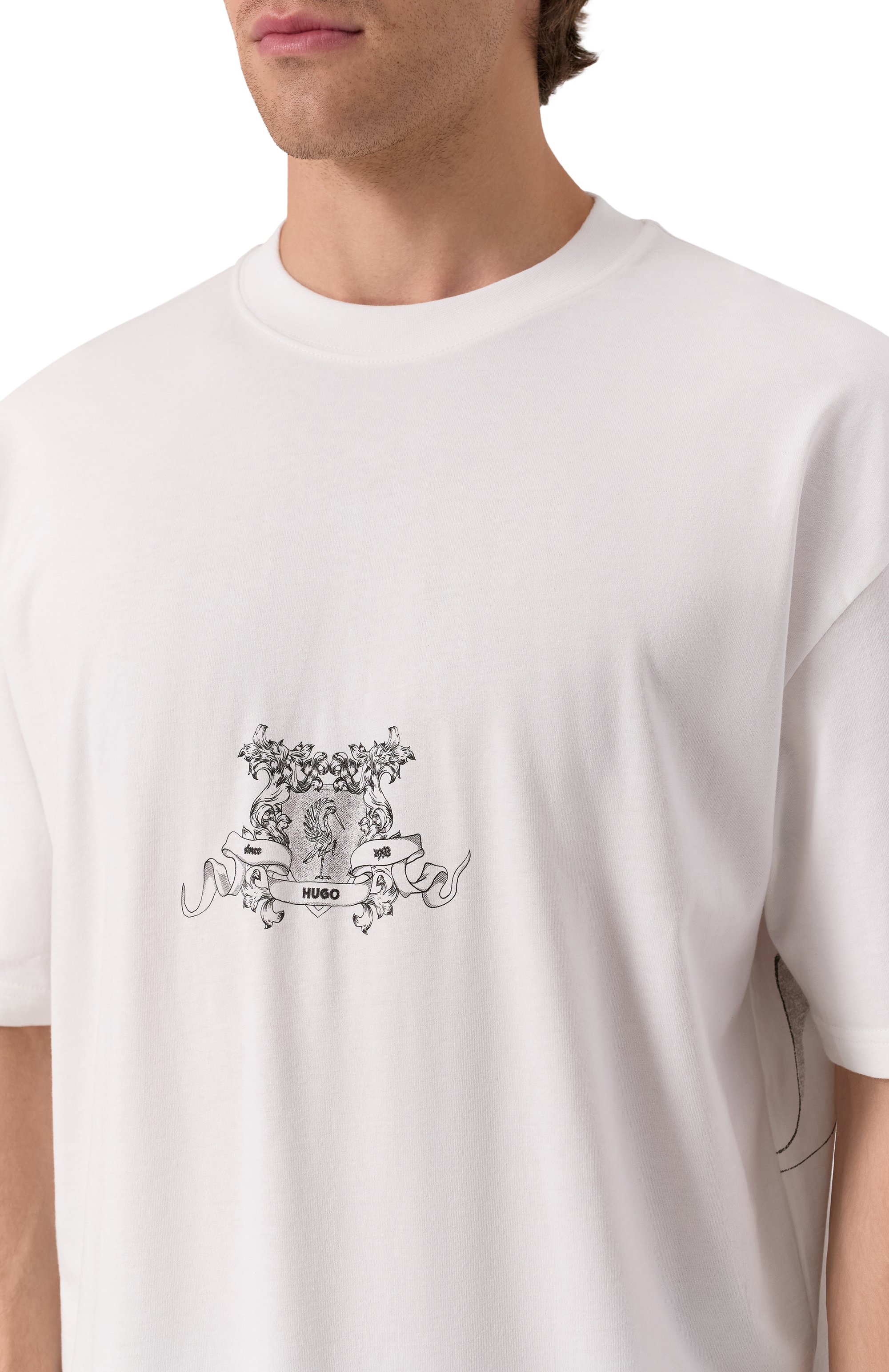 Хлопковая футболка HUGO, арт. 50542817, фото 5