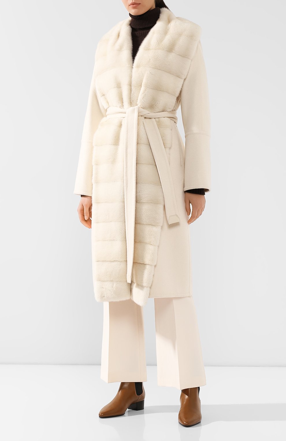 Пальто с меховой отделкой LORO PIANA, арт. FAI8798, фото 3