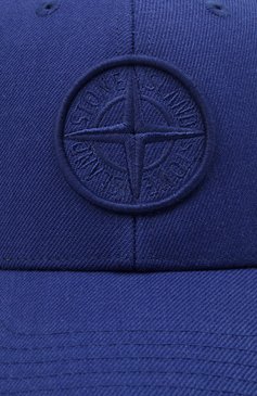 Мужская бейсболка STONE ISLAND синего цвета, арт. 751599675 | Фото 4 (Материал: Синтетический материал, Текстиль, Шерсть; Нос: Не проставлено)