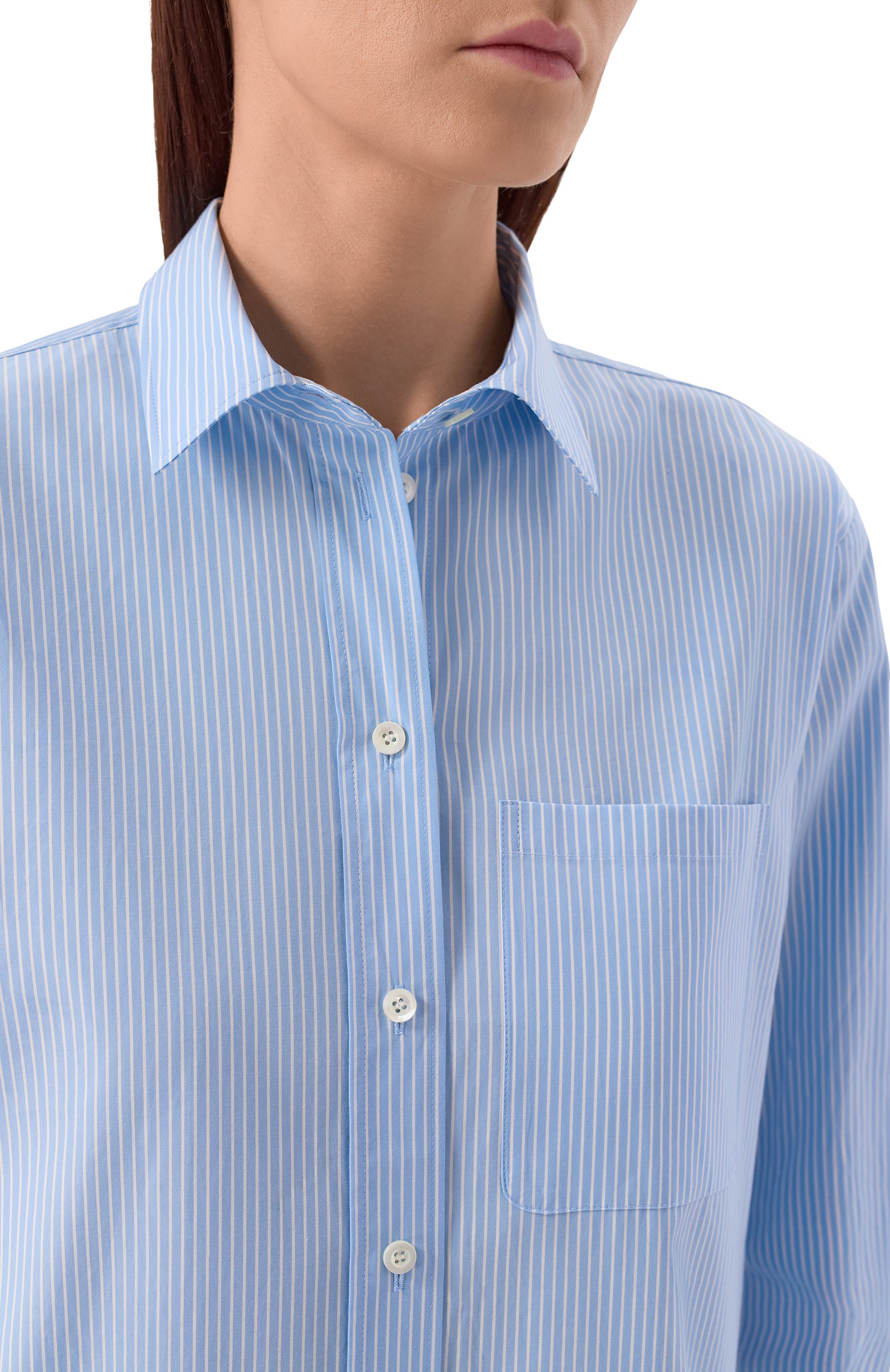 Хлопковая рубашка FRAME DENIM, арт. WS26WSH004/THE STRIPED B0Y SHIRT, фото 5