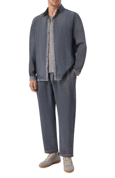 Льняные брюки NEVER ENOUGH темно-серого цвета по цене 42450 руб., арт. 2B5M272-446/MPA058 SH 0, фото 2 Льняные брюки NEVER ENOUGH, арт. 2B5M272-446/MPA058 SH 0, фото 2