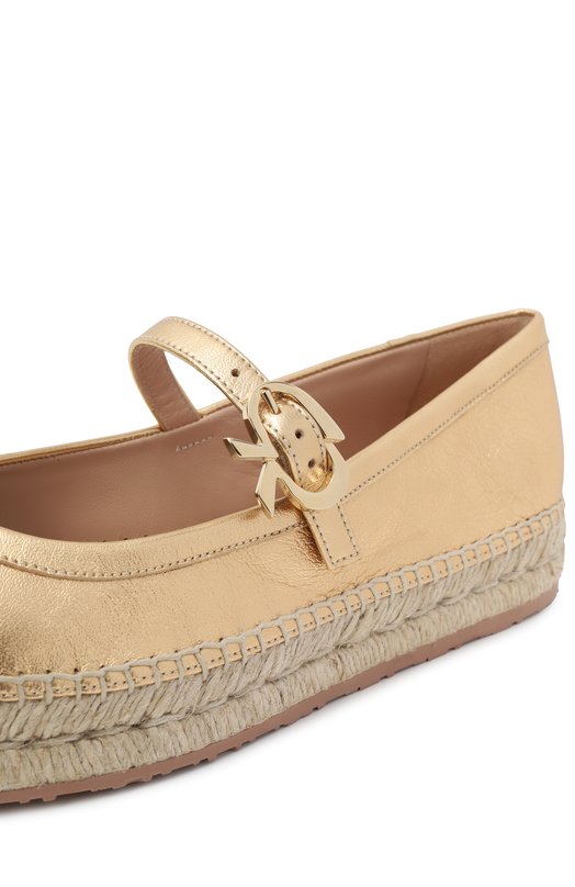 Кожаные эспадрильи Elda Gianvito Rossi G22366.05G0M.NSWMEK0 Золотой  G22366.05G0M.NSWMEK0 Фото 7