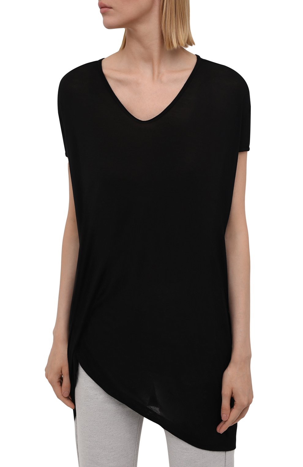 Футболка из вискозы и шелка RICK OWENS, арт. RP02A7206/JS, фото 3