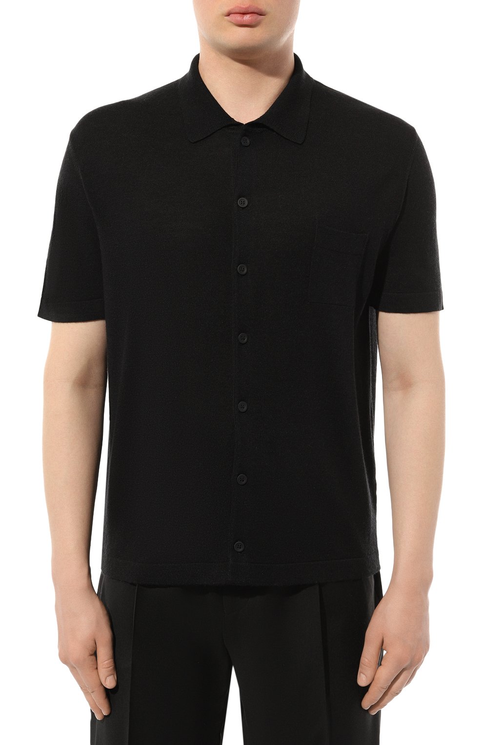 Шерстяная рубашка KITON черного цвета по цене 99500 руб., арт. UMM049406, фото 3 Шерстяная рубашка KITON, арт. UMM049406, фото 3