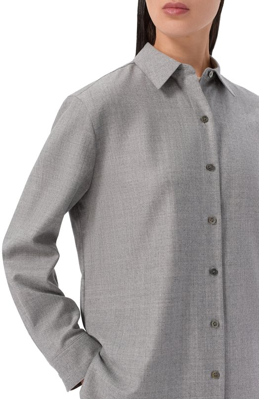 Шерстяная рубашка Theory N0801501 Серый  N0801501 Фото 5