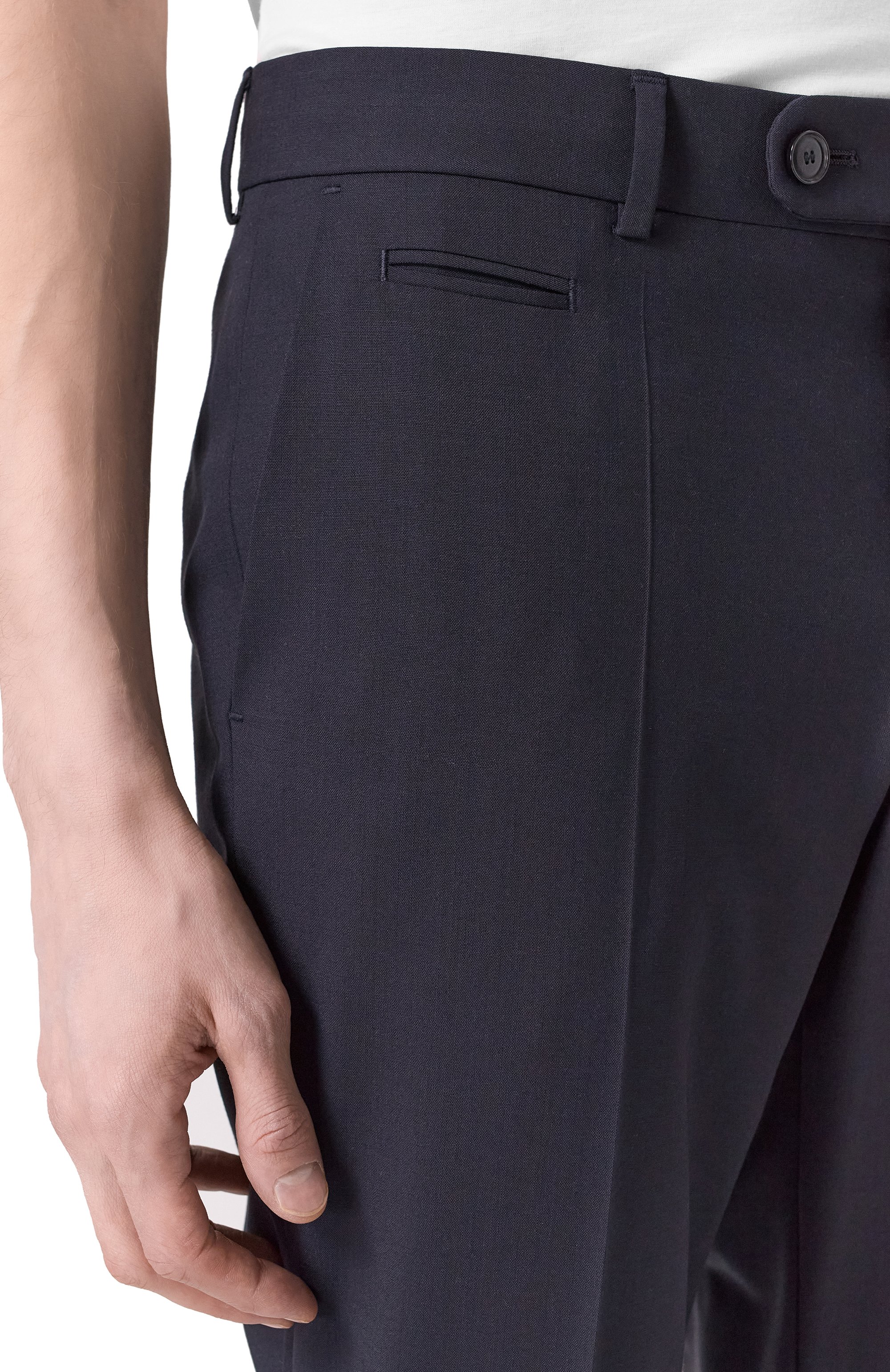 Брюки BOSS темно-синего цвета по цене 23950 руб., арт. 50534908, фото 5 Брюки BOSS, арт. 50534908, фото 5
