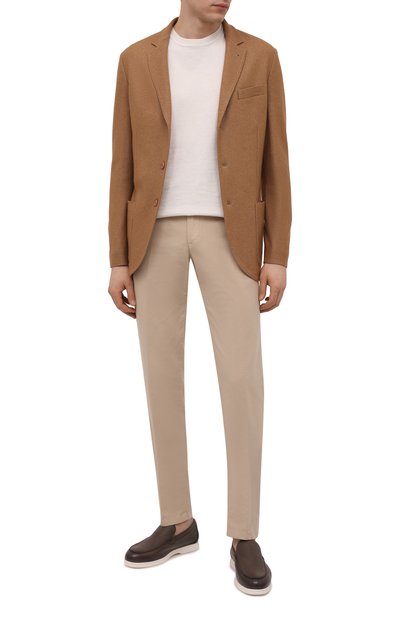 Кожаные лоферы DOUCAL'S темно-коричневого цвета по цене 43900 руб., арт. DU2814ARTHUY215IM20, фото 2 Кожаные лоферы DOUCAL'S, арт. DU2814ARTHUY215IM20, фото 2