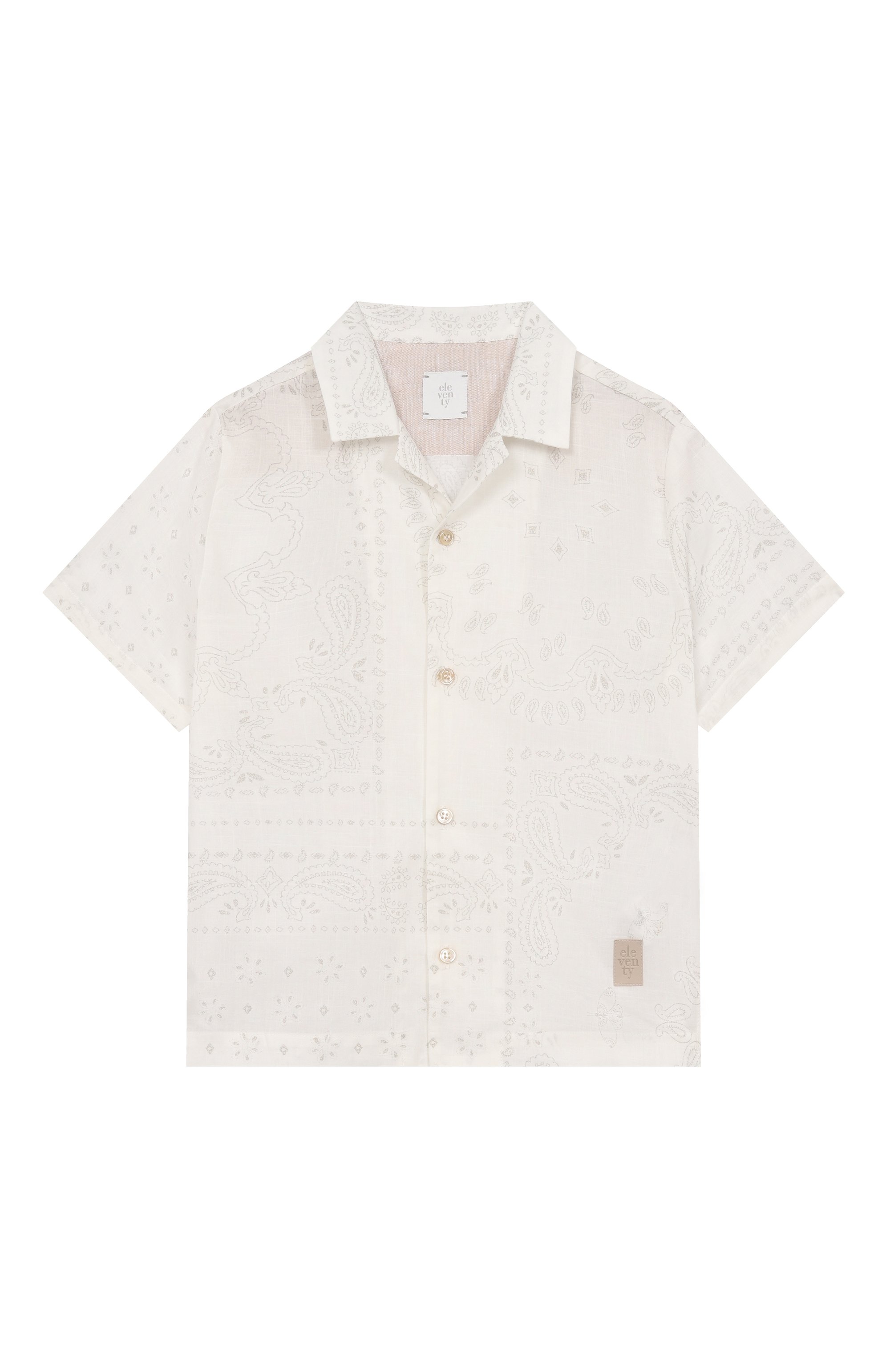 Хлопковая рубашка ELEVENTY кремового цвета по цене 18250 руб., арт. EY5P61/P0582_001, фото 1 Хлопковая рубашка ELEVENTY, арт. EY5P61/P0582_001, фото 1