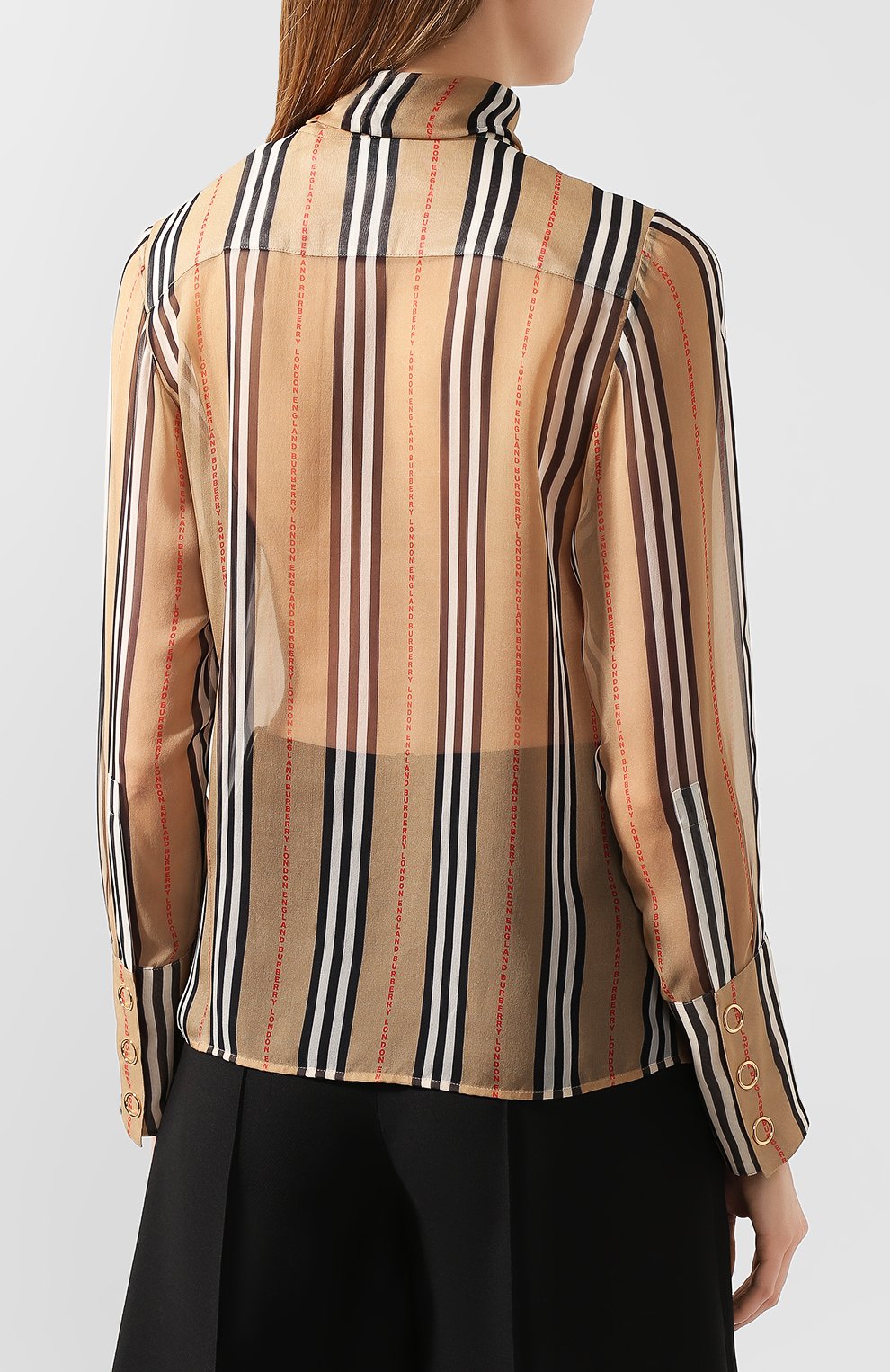 Шелковая блузка BURBERRY, арт. 8024258, фото 4