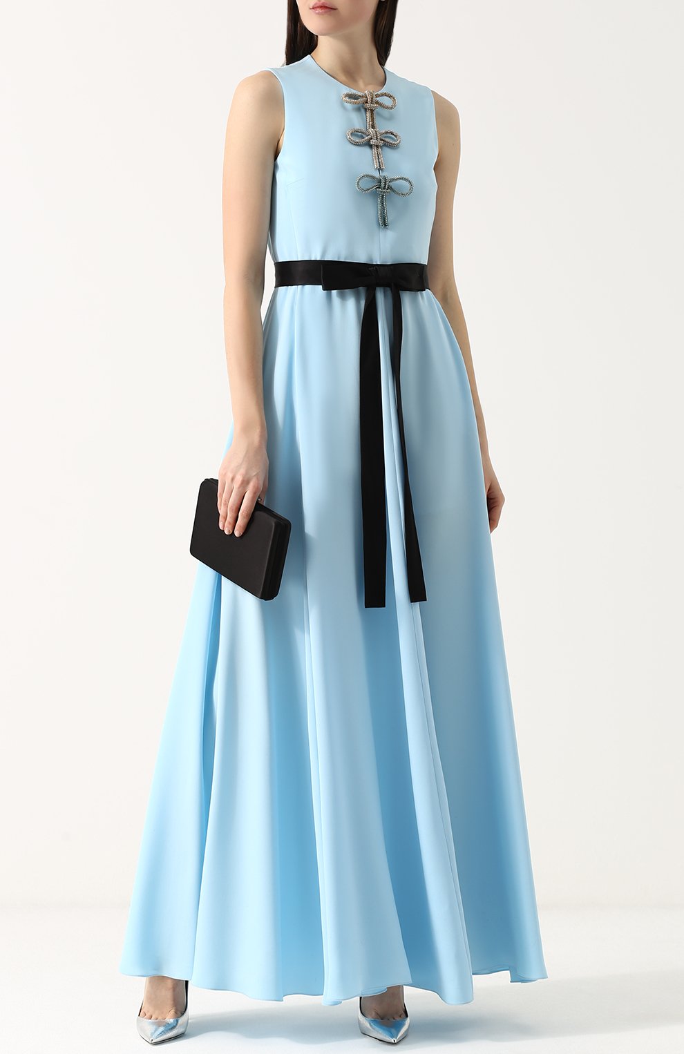 Шелковое платье-макси с контрастным поясом EMILIO PUCCI, арт. 81RL30/81657, фото 2