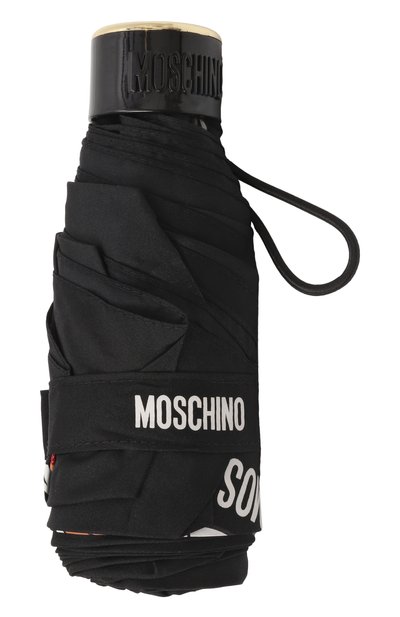 Складной зонт MOSCHINO черного цвета по цене 9655 руб., арт. 8188 SUPERMINI, фото 5 Складной зонт MOSCHINO, арт. 8188 SUPERMINI, фото 5