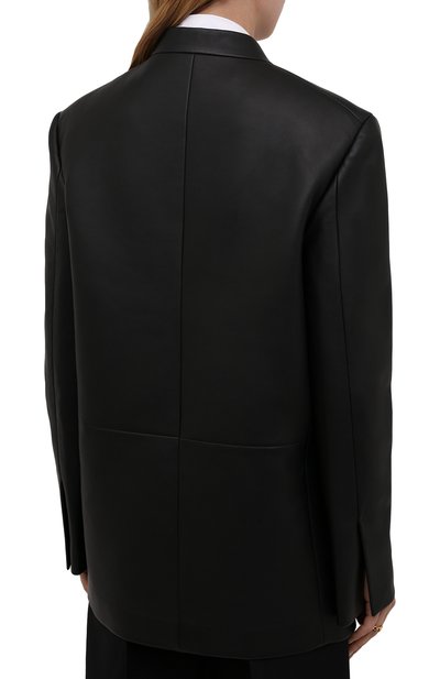 Кожаный жакет JIL SANDER черного цвета по цене 517000 руб., арт. JSPT651570-WTL01018, фото 4 Кожаный жакет JIL SANDER, арт. JSPT651570-WTL01018, фото 4