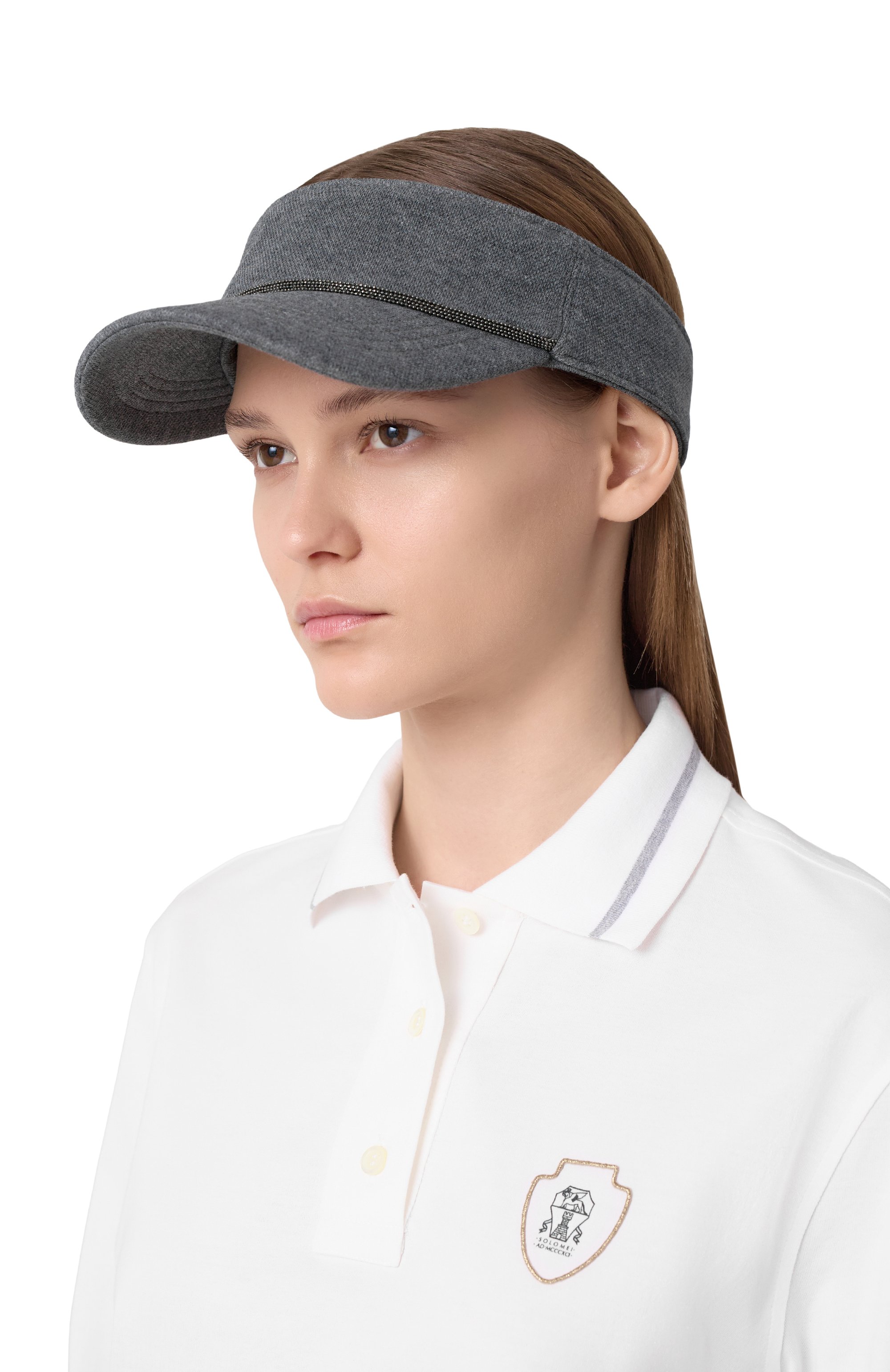 Хлопковый козырек BRUNELLO CUCINELLI серого цвета по цене 57000 руб., арт. MCAP90095, фото 2 Хлопковый козырек BRUNELLO CUCINELLI, арт. MCAP90095, фото 2
