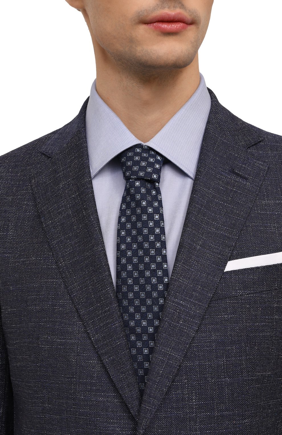 Галстук из шерсти и шелка CANALI, арт. 18/HJ04143, фото 2
