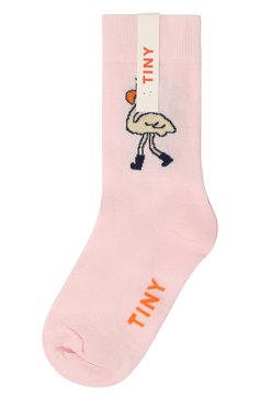 Детские носки TINYCOTTONS светло-розового цвета, арт. SS24-387 | Фото 1 (Материал: Текстиль, Хлопок, Синтетический материал; Нос: Не проставлено; Кросс-КТ: Носки)