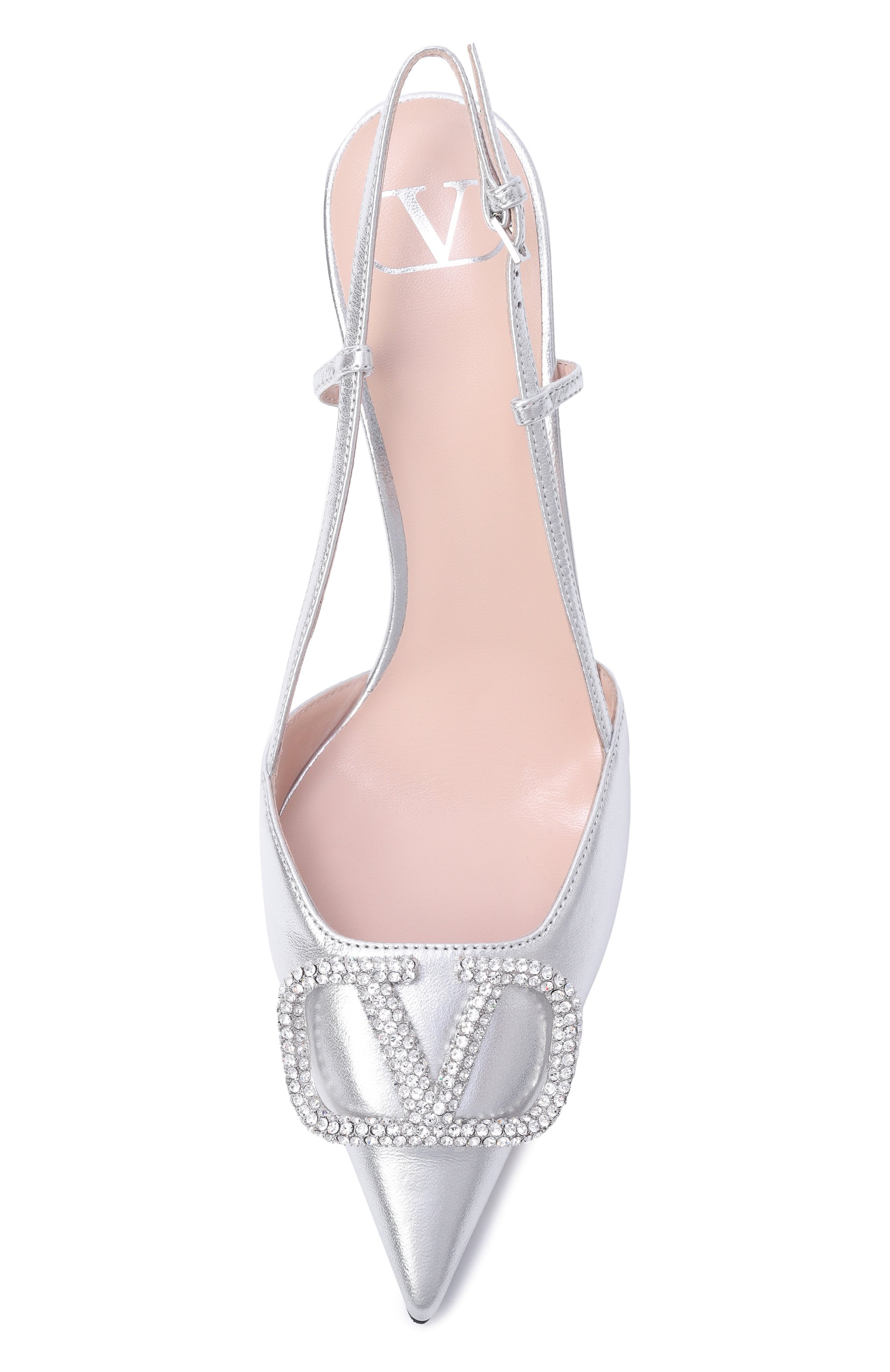 Кожаные туфли vlogo 80 VALENTINO серебряного цвета по цене 118000 руб., арт. 8W2S0R01/UXF, фото 6 Кожаные туфли vlogo 80 VALENTINO, арт. 8W2S0R01/UXF, фото 6