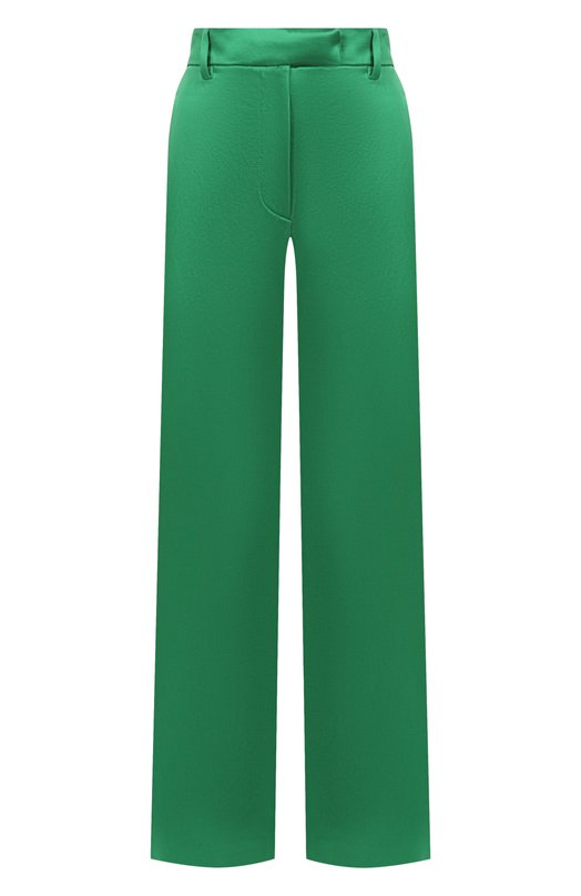 Атласные брюки Dries Van Noten 010946/3304 Зелёный 010946/3304