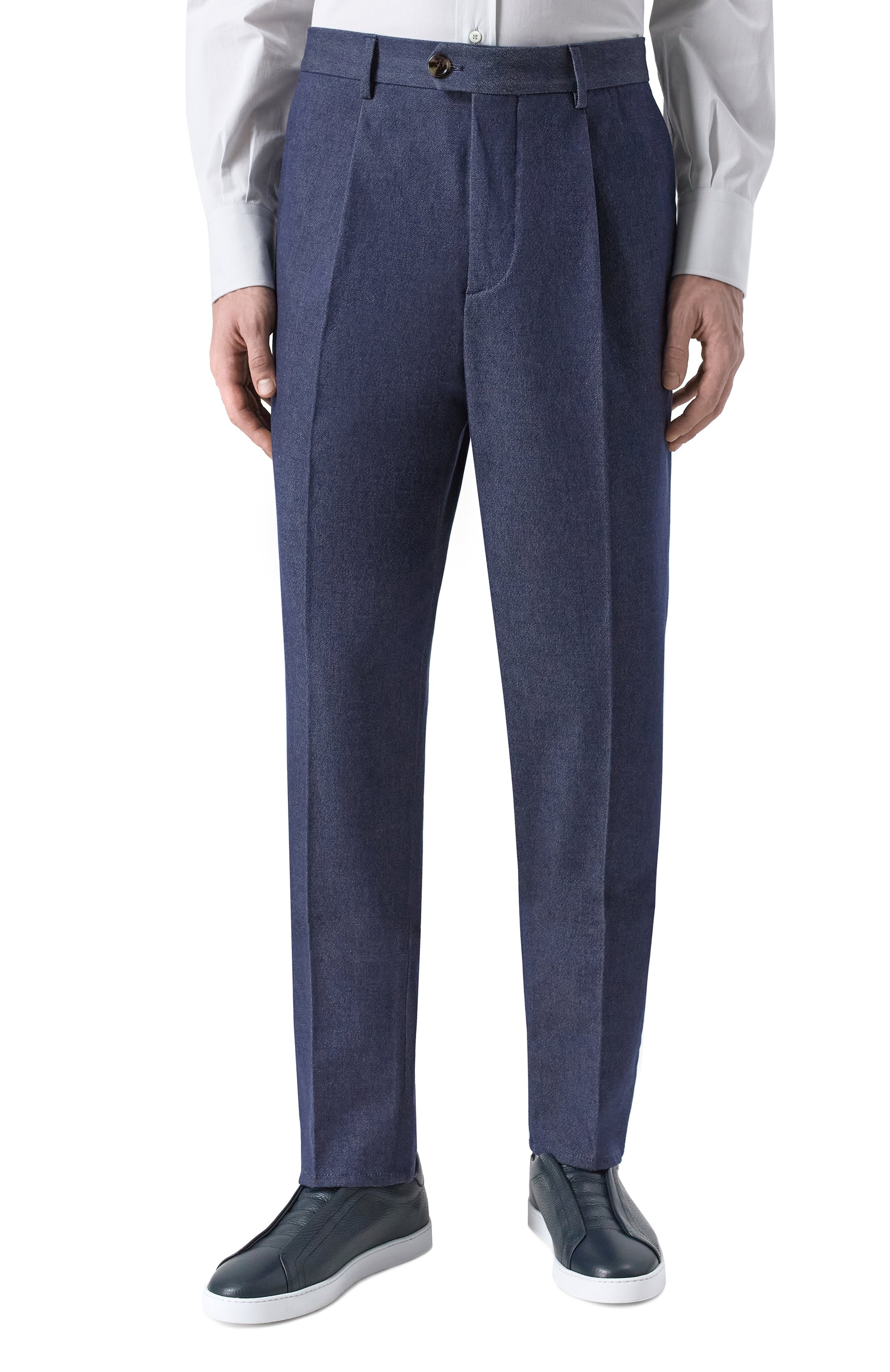 Брюки из хлопк�а и кашемира BRUNELLO CUCINELLI, арт. MY446E1450, фото 3