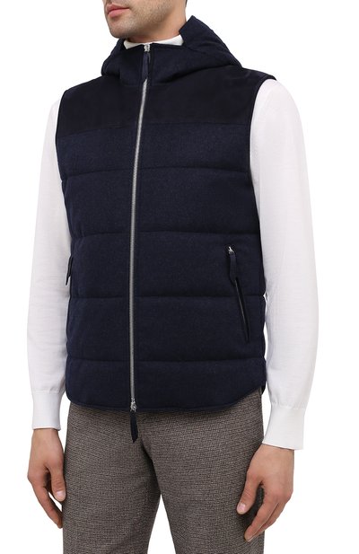 Кашемировый жилет с меховой отделкой ANDREA CAMPAGNA, арт. 94101H9IS2900, фото 4