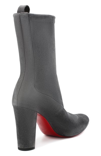 Замшевые ботильоны gena bootie 85 CHRISTIAN LOUBOUTIN, арт. gena bootie 85 veau velours stretch, фото 4
