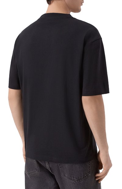 Хлопковая футболка HUGO BLUE черного цвета по цене 5495 руб., арт. 50549155, фото 4 Хлопковая футболка HUGO BLUE, арт. 50549155, фото 4