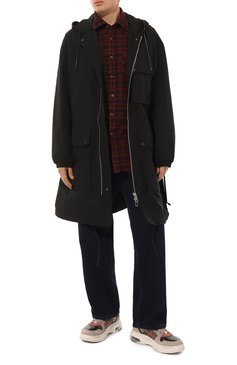 Мужские джинсы EMPORIO ARMANI темно-синего цвета, арт. 6R1J74/1DMBZ | Фото 2 (Длина (брюки, джинсы): Стандартные; Материал сплава: Проставлено; Драгоценные камни: Проставлено; Материал внешний: Хлопок, Деним; Кросс-КТ: Деним; Силуэт М (брюки): Широкие; Стили: Повседневный)