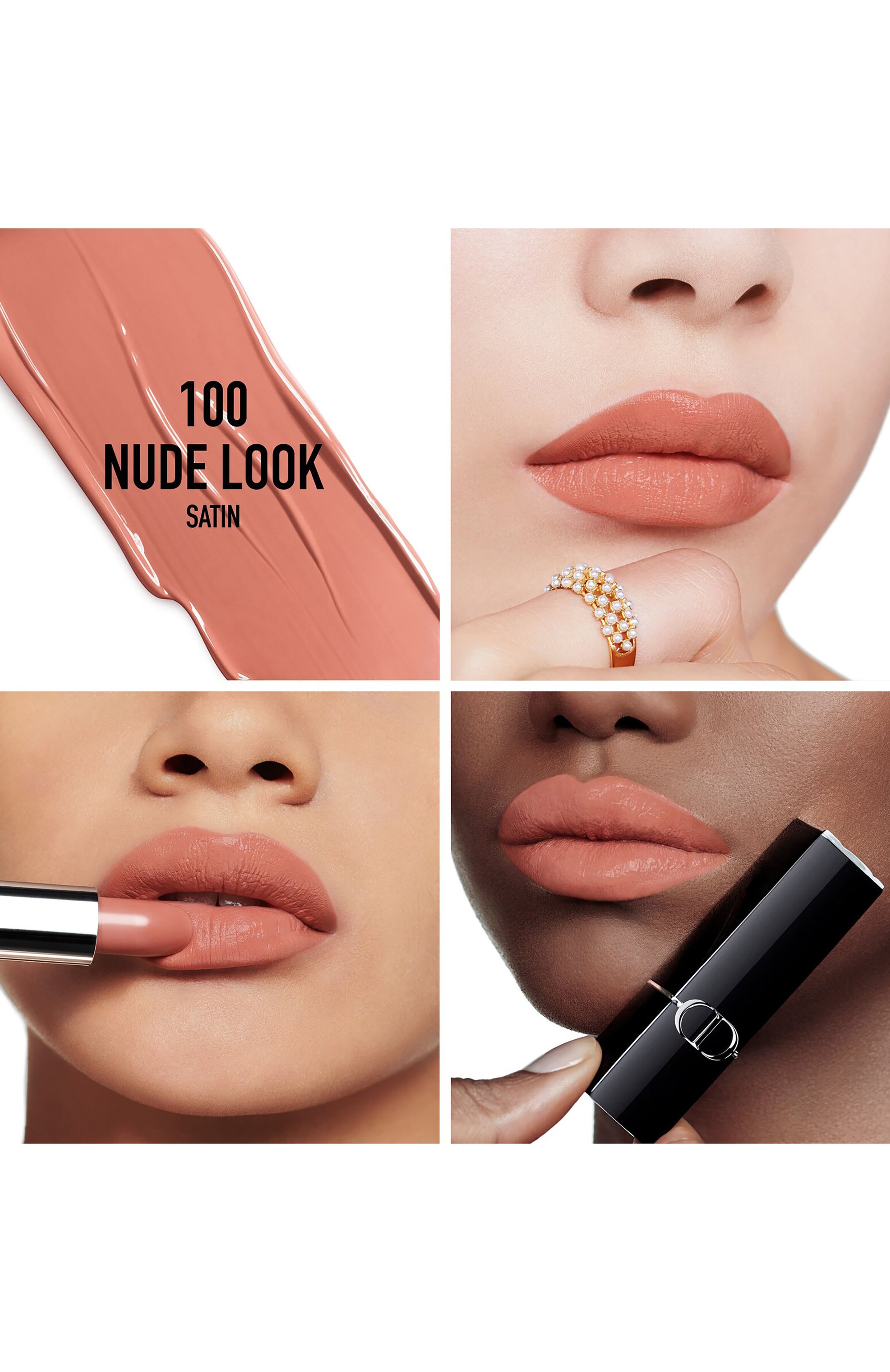 Сменный блок помады для губ с сатиновым финишем rouge dior, оттенок 100 естественный (3,5g) DIOR, арт. C335500100, фото 3