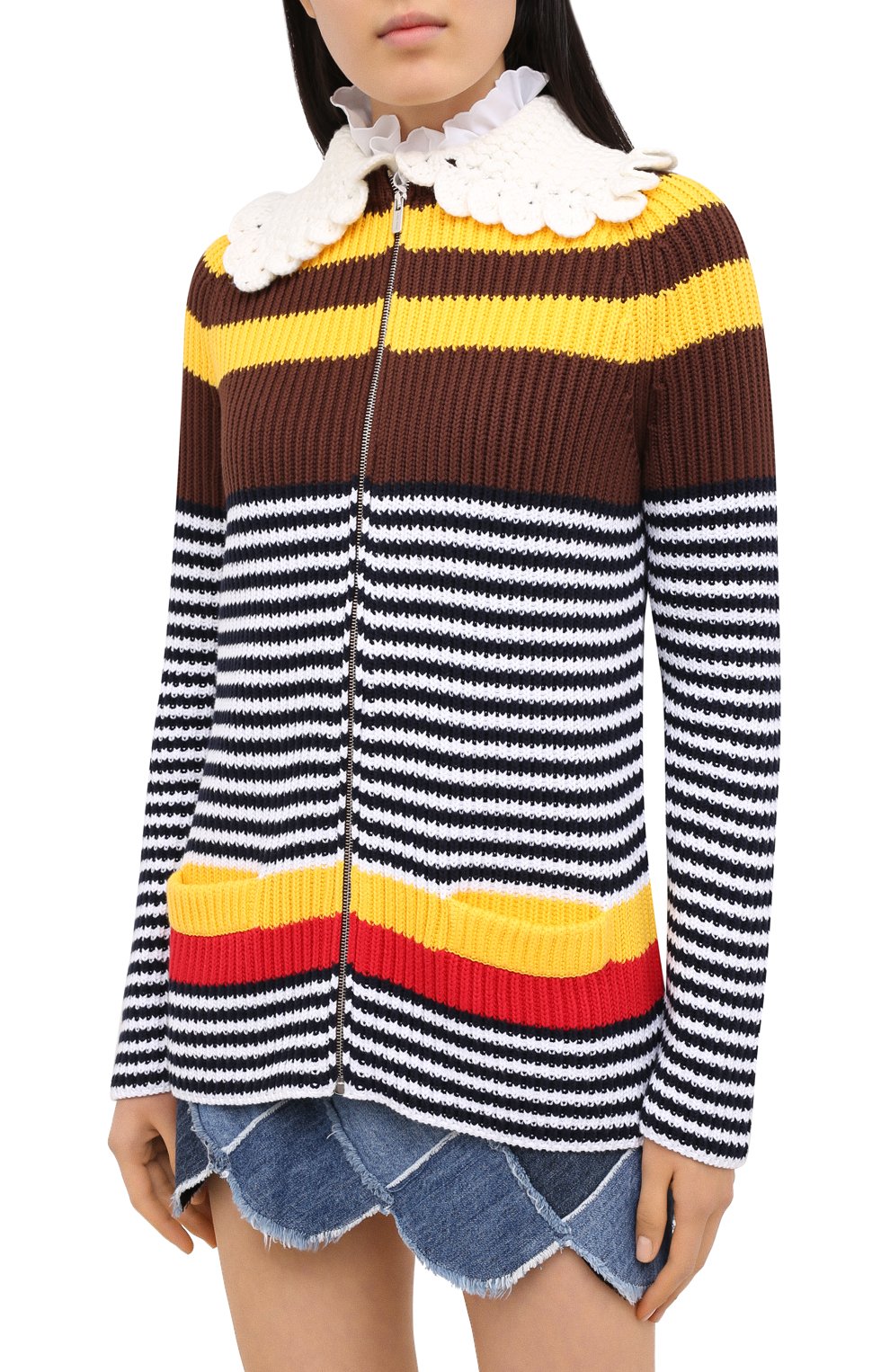 Хлопковый кардиган MIU MIU, арт. MMF284-1XCD-F0005, фото 4