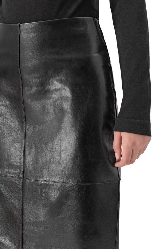 Кожаная юбка Sportmax AFA Чёрный  AFA Фото 5
