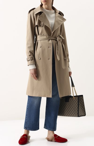 Бархатные сабо princetown с пряжкой-трензелем GUCCI, арт. 448657/K4D50, фото 2