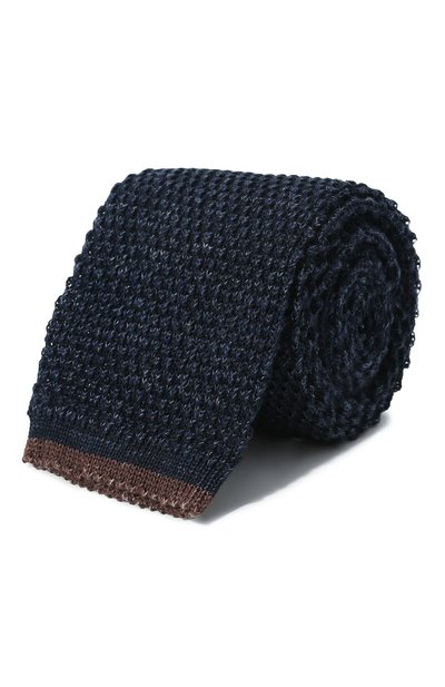 Мужской галстук из хлопка и льна BRUNELLO CUCINELLI, арт. MQ8560018