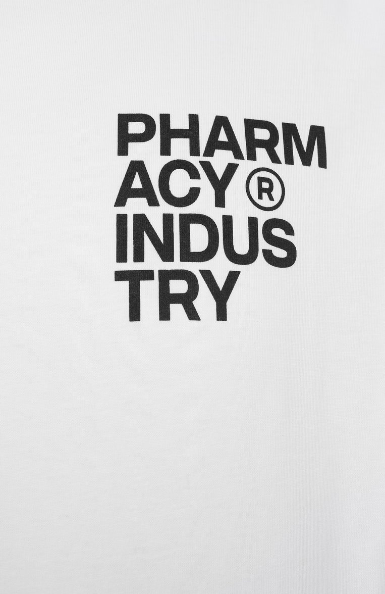 Мужская хлопковая футболка PHARMACY INDUSTRY белого цвета, арт. PHABM00206 | Фото 6 (Рукава: Короткие; Материал внешний: Хлопок; Длина (для топов): Стандартные; Стили: Гранж; Принт: С принтом; Мужское Кросс-КТ: Футболка-одежда; Кросс-КТ: Джерси)